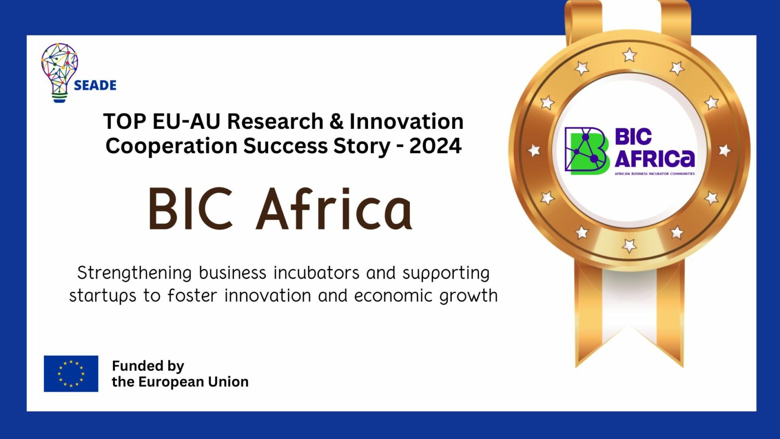 BIC Africa Recognised as top EU-AU R&I Success Story by SEADE